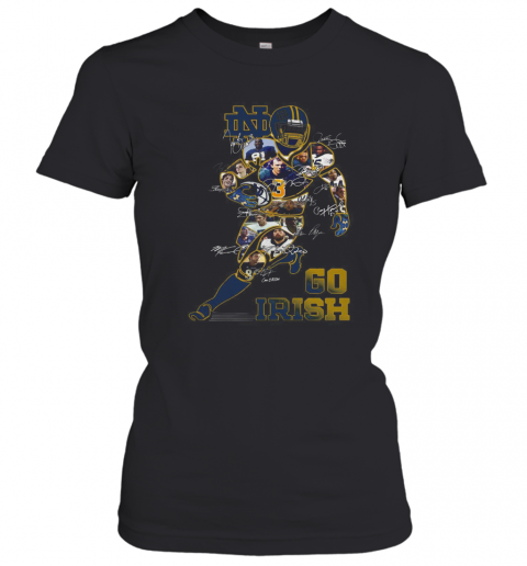 Notre Dame Fighting Irish Go Irish Signatures T-Shirt Classic Women's T-shirt