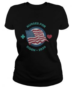 Nurses for joe biden heart american flag independence day  Classic Ladies