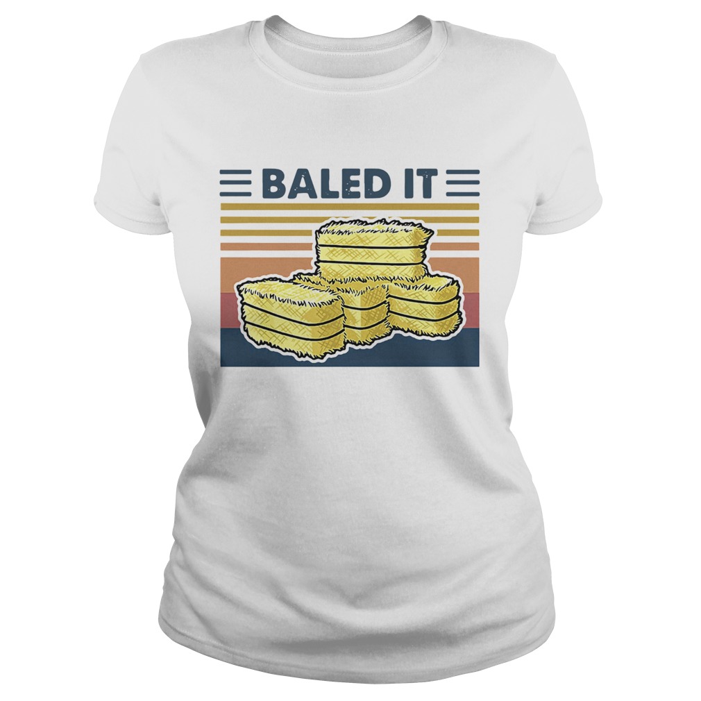 Official Farmer Baled It Vintage Retro Classic Ladies