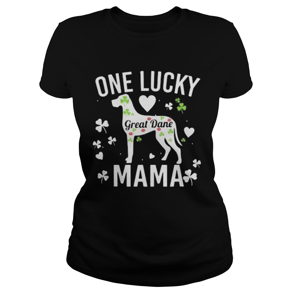 One Lucky Mama Mom St Patricks Great Dane Dog Women Classic Ladies