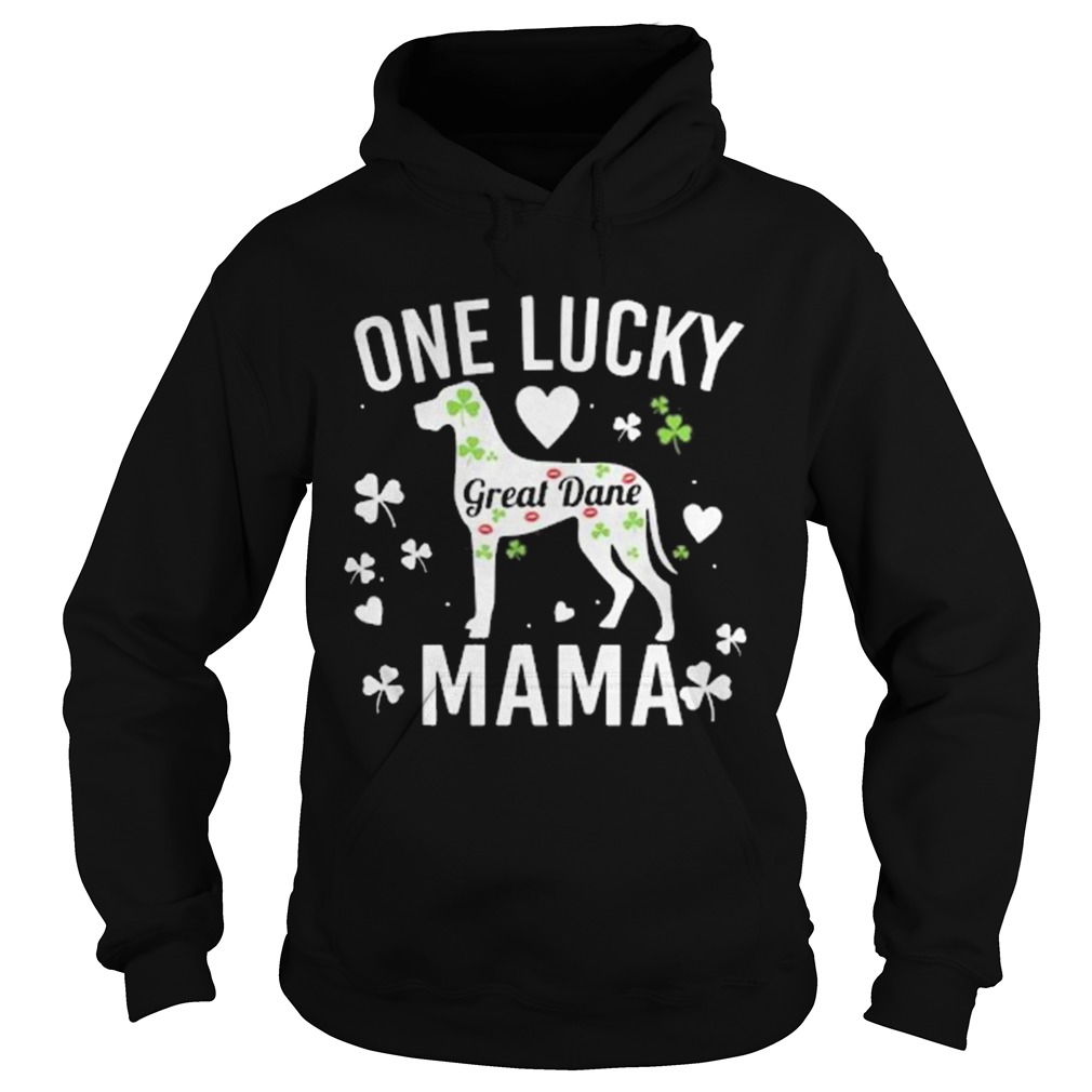 One Lucky Mama Mom St Patricks Great Dane Dog Women Hoodie