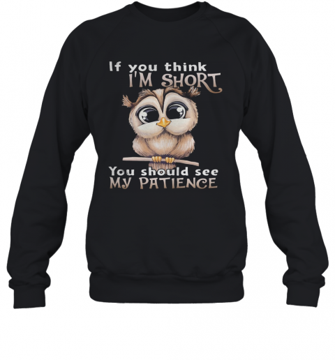 Owl If You Think I'M Short You Should See My Patience T-Shirt Unisex Sweatshirt