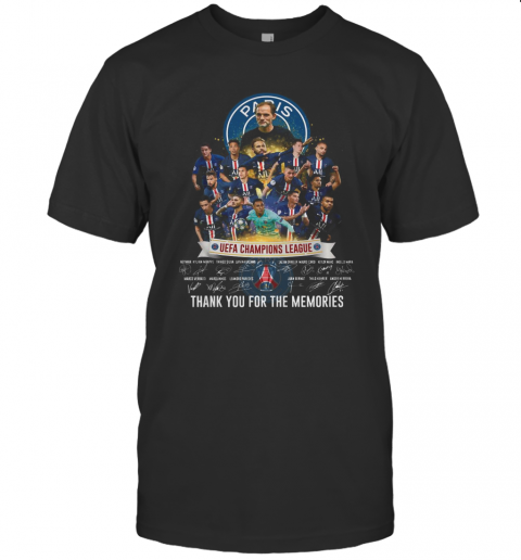 Paris Saint Germain UEFA Champions League Thank You For The Memories Signatures T-Shirt
