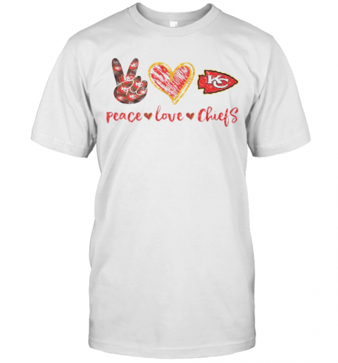 Peace Love Kansas City Chiefs Football Logo T-Shirt