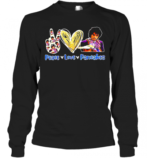 Peace Love Pancakes Diamond T-Shirt Long Sleeved T-shirt 