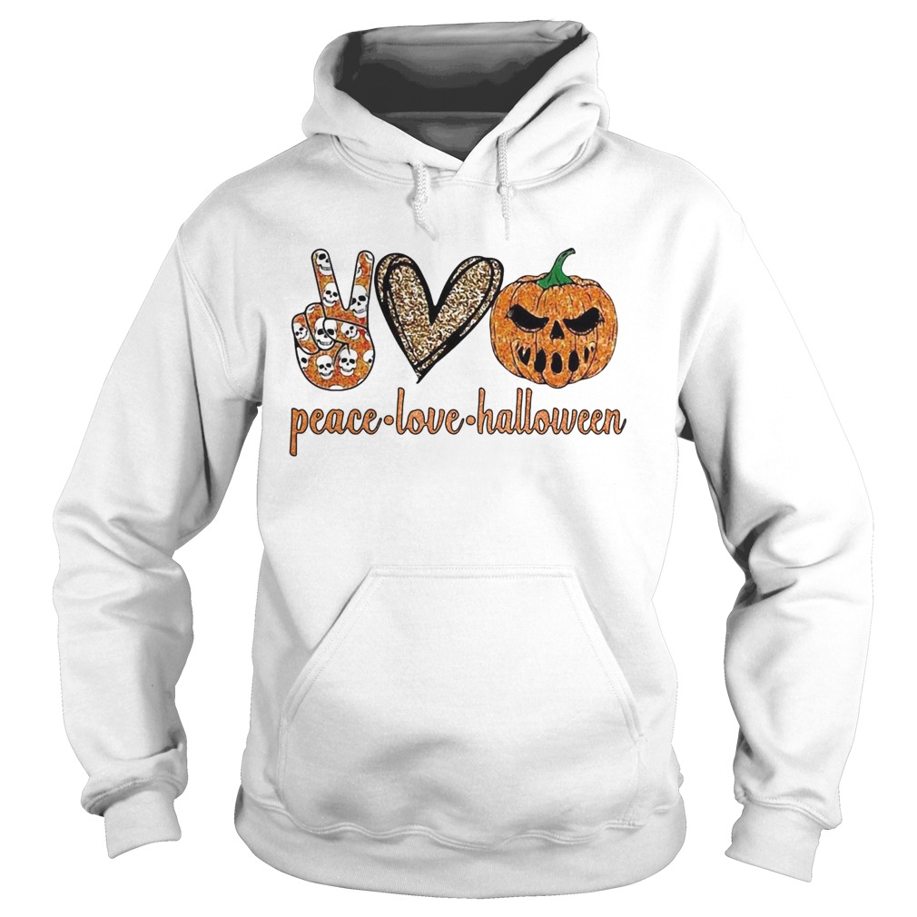 Peace love Halloween diamond Hoodie