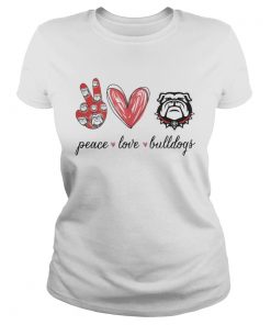 Peace love georgia bulldogs  Classic Ladies