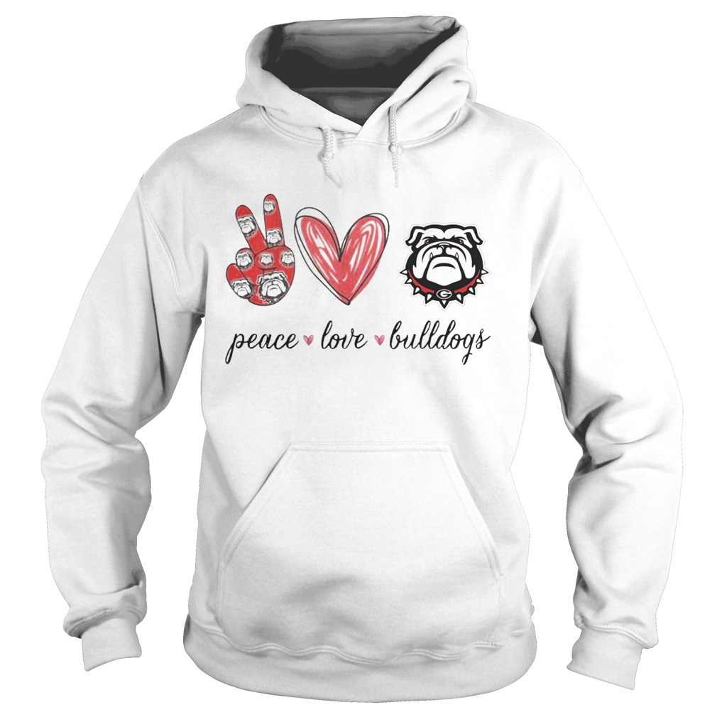 Peace love georgia bulldogs Hoodie