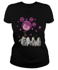 Penguins flowers faith peace hope love cancer awareness  Classic Ladies