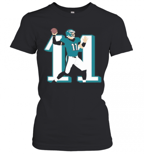 Philadelphia Eagles 11 Carson Wentz Football T-Shirt Classic Women's T-shirt