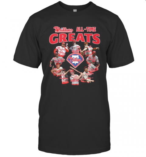 Philadelphia Phillies Alll Time Greats Signatures T-Shirt