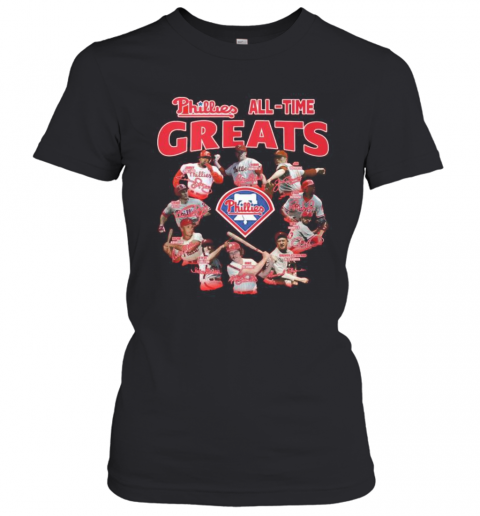 Philadelphia Phillies Alll Time Greats Signatures T-Shirt Classic Women's T-shirt