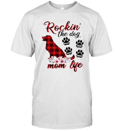 Plaid Rockin' The Dog Mom Life T-Shirt