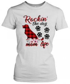 Plaid Rockin' The Dog Mom Life T-Shirt Classic Women's T-shirt