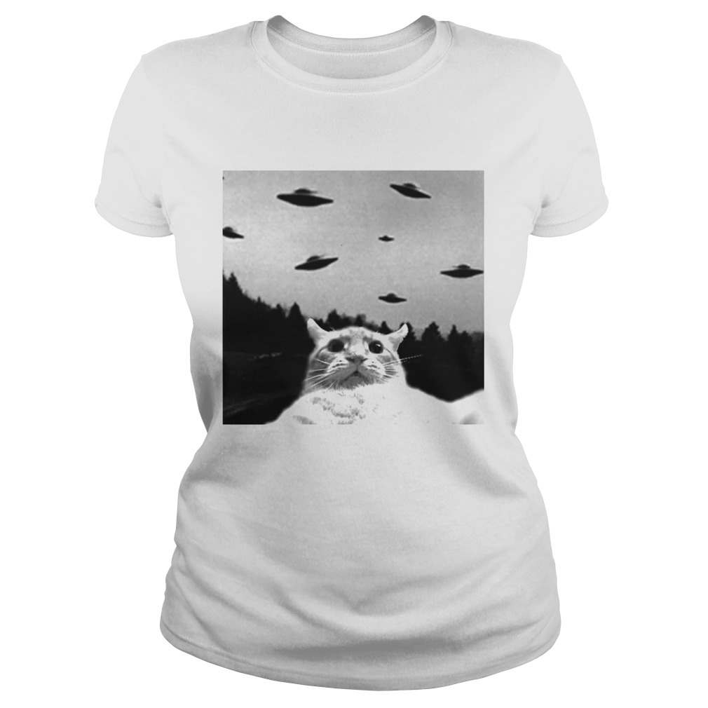 Pretty Cat Selfie Ufos Classic Ladies
