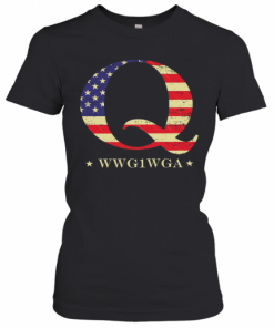 Q Wwgiwga American Flag T-Shirt Classic Women's T-shirt