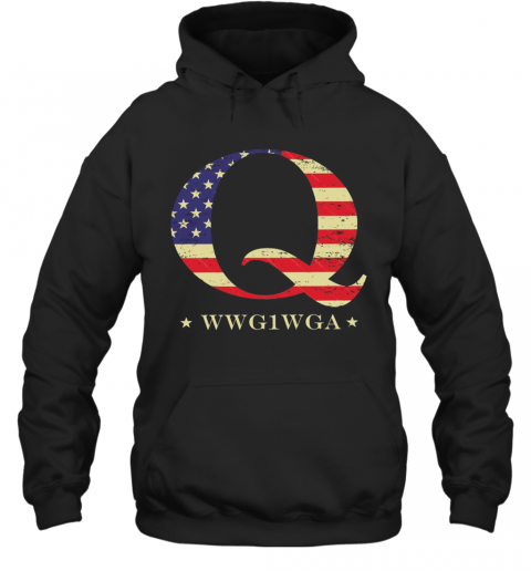 Q Wwgiwga American Flag T-Shirt Unisex Hoodie