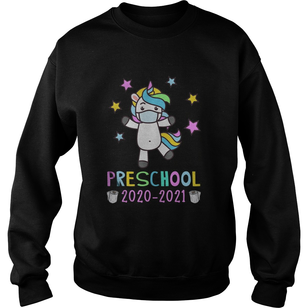 Quarantine Unicorn Hello Preschool 2020 Back To School Sweatshirt