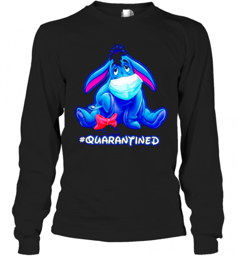 Quarantined Eeyore Face Mask T-Shirt Long Sleeved T-shirt 