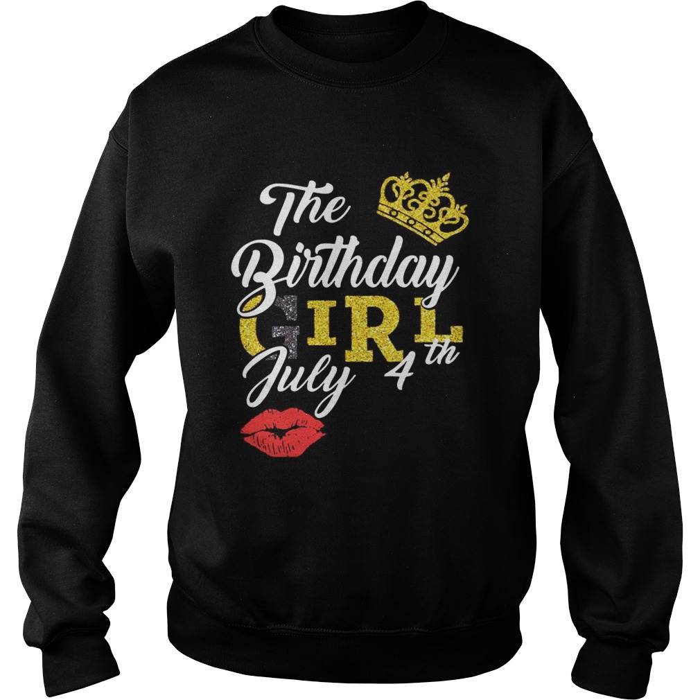 Queen Lip The Birthday Girl July 4th Diamond Sweatshirt