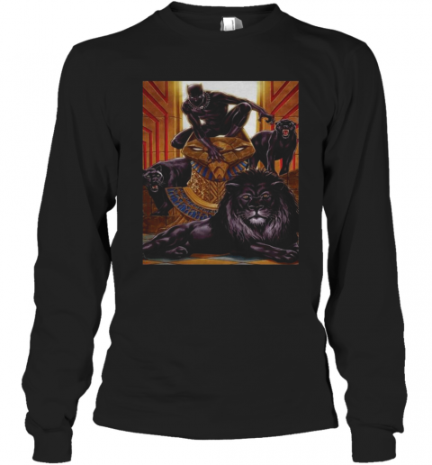 RIP Black Panther Black Lion T-Shirt Long Sleeved T-shirt 