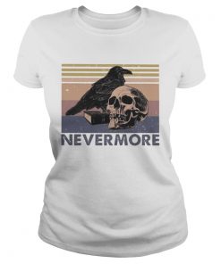 Raven Skull Nevermore vintage retro  Classic Ladies