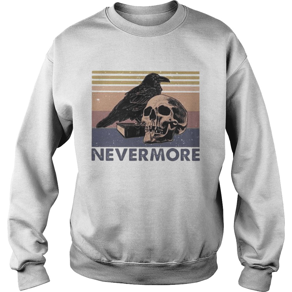 Raven Skull Nevermore vintage retro Sweatshirt