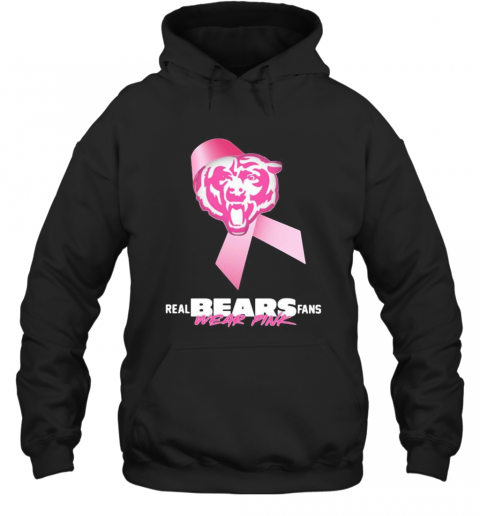 Real Chicago Bears Fans Wear Pink Logo Cancer Awareness T-Shirt Unisex Hoodie