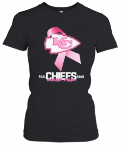 Real Chiefs Fans Wear Pink Logo Cancer Awareness T-Shirt Classic Women's T-shirt