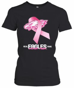 Real Eagles Fans Wear Pink Logo Cancer Awareness T-Shirt Classic Women's T-shirt