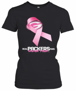 Real Packers Fans Wear Pink Logo Cancer Awareness T-Shirt Classic Women's T-shirt