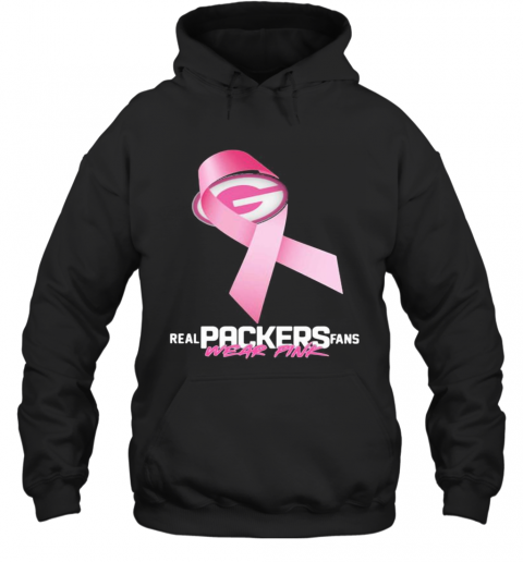 Real Packers Fans Wear Pink Logo Cancer Awareness T-Shirt Unisex Hoodie