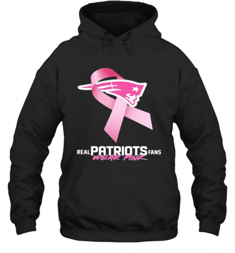 Real Patriots Fans Wear Pink Logo Cancer Awareness T-Shirt Unisex Hoodie