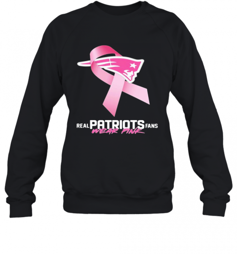 Real Patriots Fans Wear Pink Logo Cancer Awareness T-Shirt Unisex Sweatshirt