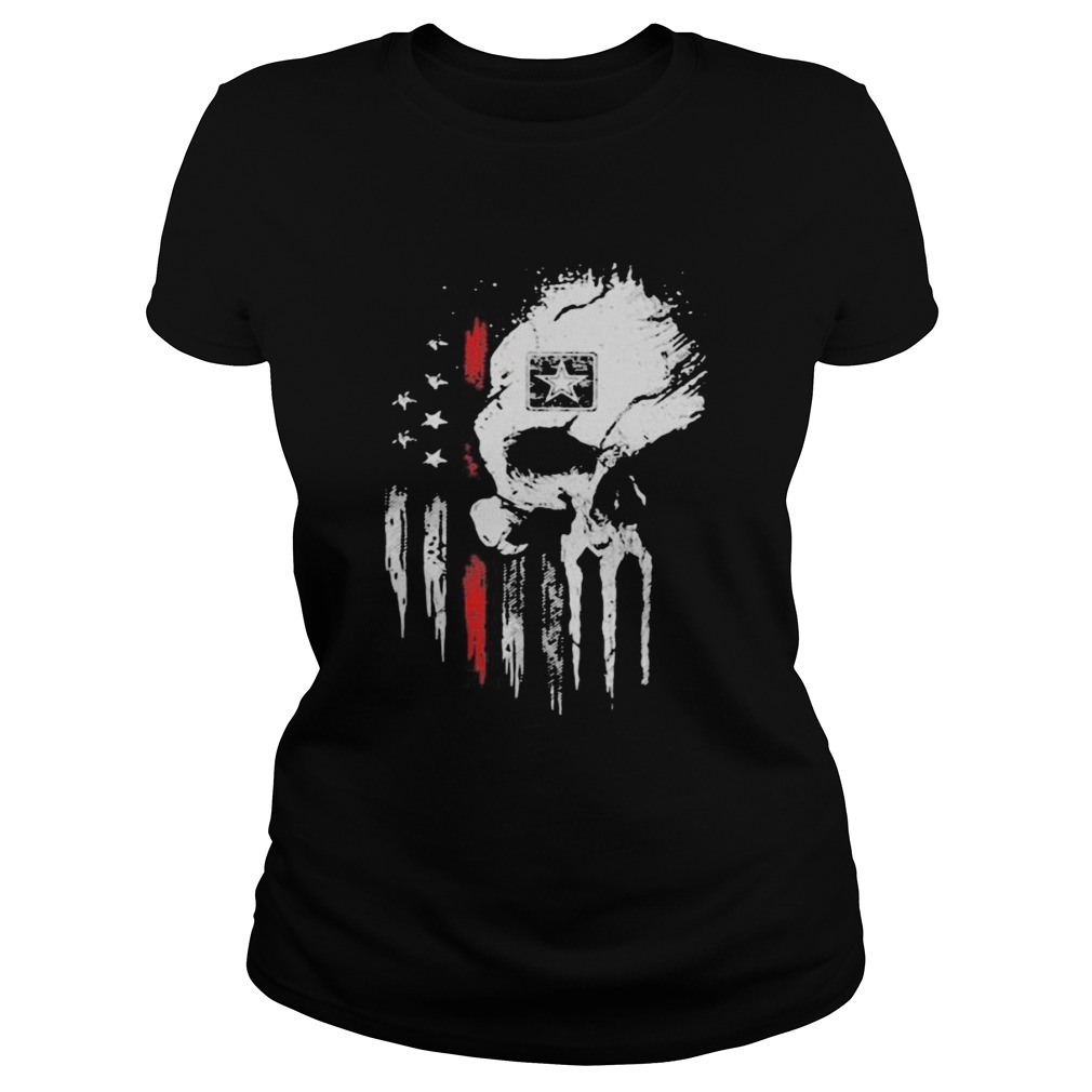 Red Army Skull American Flag Independence Day Classic Ladies