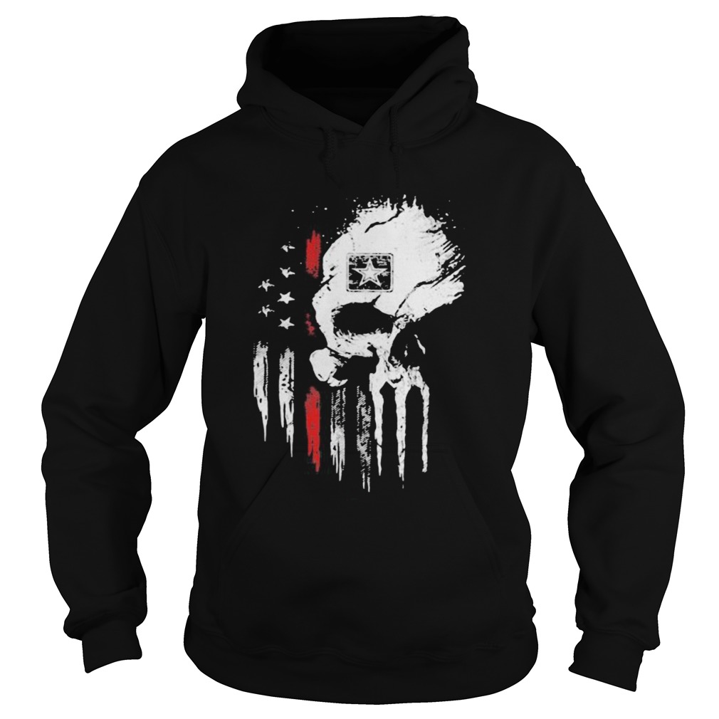 Red Army Skull American Flag Independence Day Hoodie