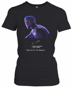 Rip Black Panther Chadwick Boseman 1977 2020 Thank You For The Memories Signature T-Shirt Classic Women's T-shirt