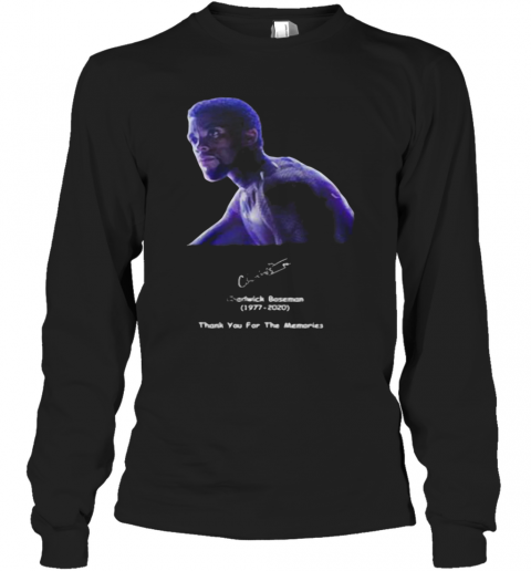 Rip Black Panther Chadwick Boseman 1977 2020 Thank You For The Memories Signature T-Shirt Long Sleeved T-shirt