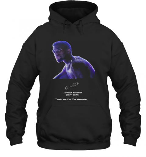 Rip Black Panther Chadwick Boseman 1977 2020 Thank You For The Memories Signature T-Shirt Unisex Hoodie