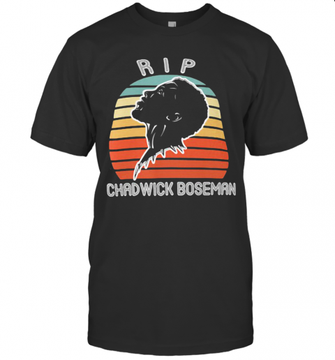 Rip Black Panther Chadwick Boseman Vintage Retro T-Shirt