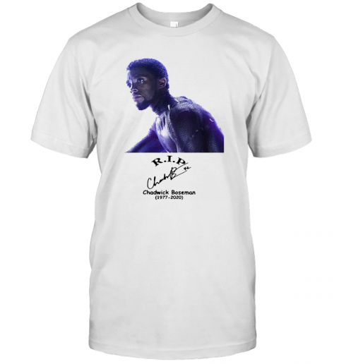 Rip Chadwick Boseman Black Panther 1977 2020 Signature T-Shirt