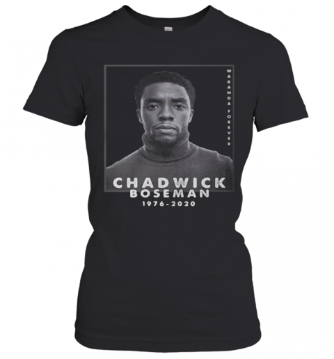 Rip Chadwick Boseman Black Panther Wakanda Forever 1976 2020 T-Shirt Classic Women's T-shirt