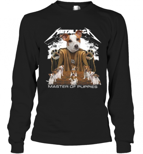 Russell Terrier Metallica Master Of Puppies T-Shirt Long Sleeved T-shirt
