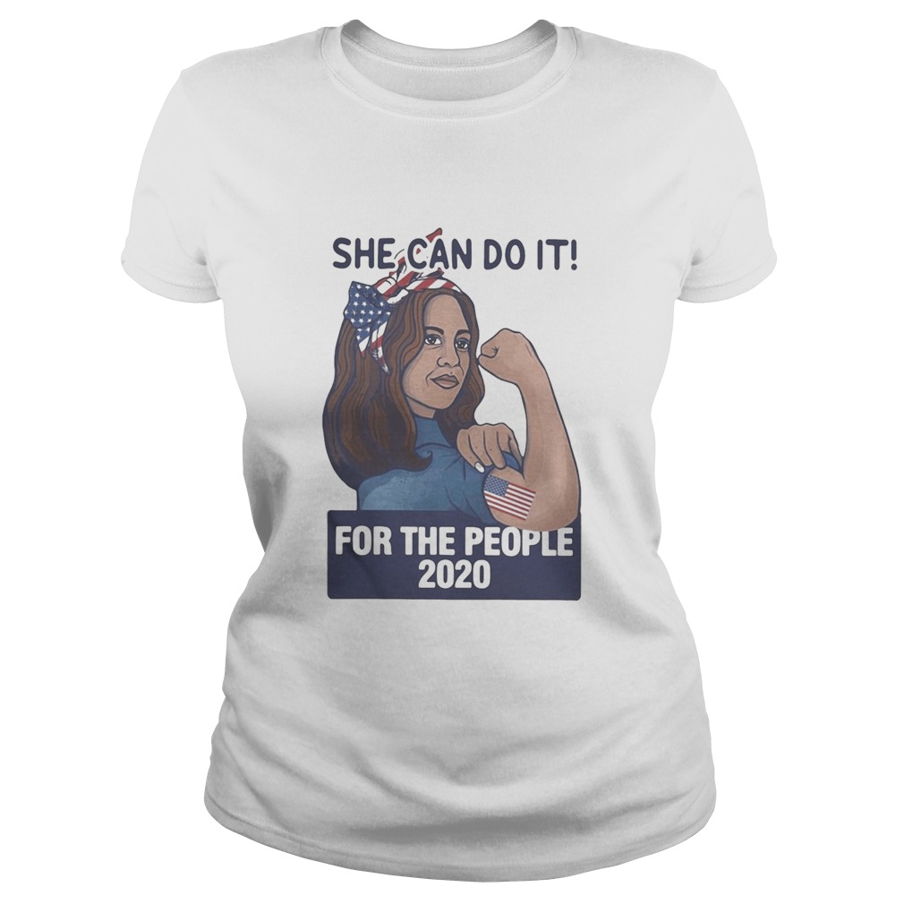 SHE CAN DO IT FOR THE PEOPLE 2020 LADY AMERICAN FLAG Classic Ladies