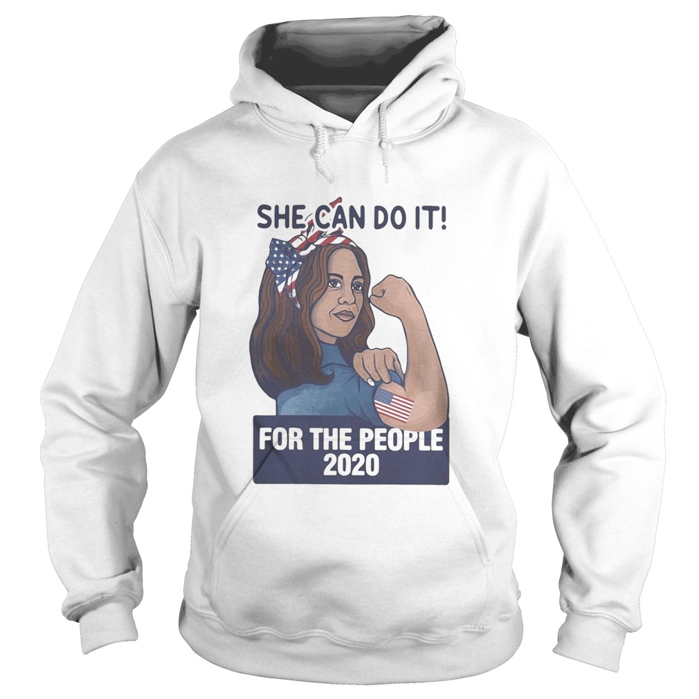 SHE CAN DO IT FOR THE PEOPLE 2020 LADY AMERICAN FLAG Hoodie