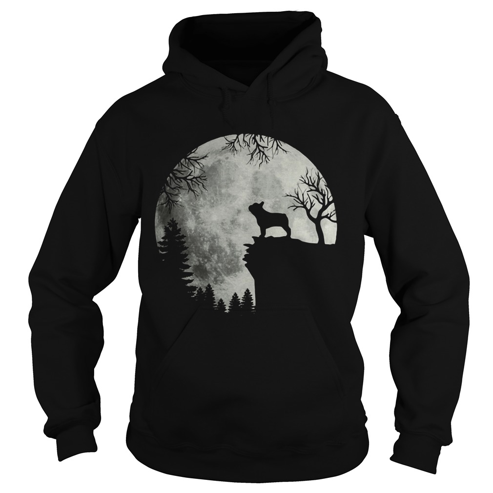 Shadow Of The French Bulldog Howling In The Moon Hoodie