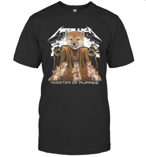 Shiba Inu Metallica Master Of Puppies T-Shirt