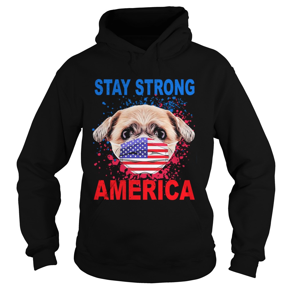 Shih Tzu Face Mark Stay Strong America Hoodie