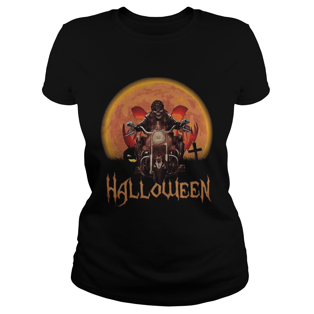 Skeleton Biker Halloween Classic Ladies
