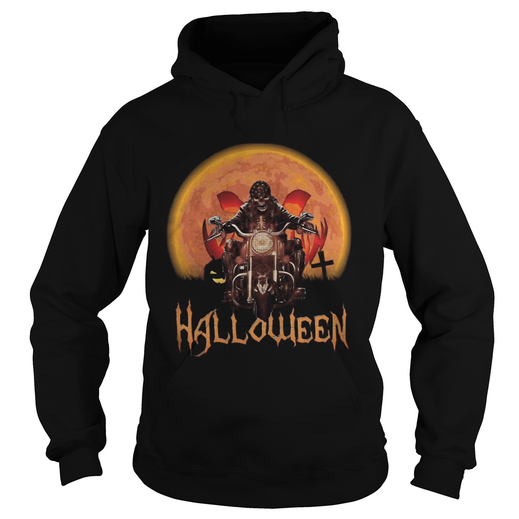 Skeleton Biker Halloween Hoodie